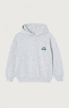 american vintage kids hoodie evona - lichtgrijs gevlekt