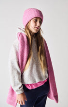 american vintage kids hoodie evona - lichtgrijs gevlekt