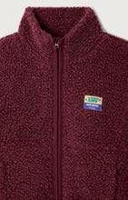 american vintage hoktown zipped vest bordeaux chine