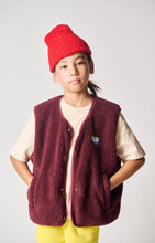 american vintage hoktown kinderjas zonder mouw bordeaux chine