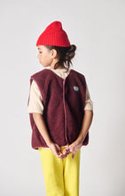 american vintage hoktown kinderjas zonder mouw bordeaux chine