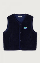 american vintage hoktown kinderjas zonder mouw navy