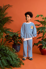 Maison Mangostan Bracos Striped Sweatpants - Blue & White