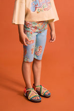 Maison Mangostan Vintage Flowers Short Leggings Blue