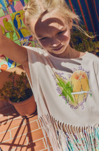 Maison Mangostan Birds Fringe Top Pink