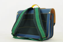 own stuff boekentas petrol - lemon (lagere school)