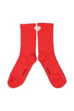 Piupiuchick Socks - Red with ecru heart