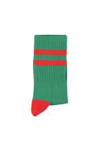 Piupiuchick Socks - Green with red stripes