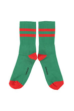 Piupiuchick Socks - Green with red stripes