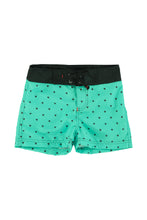 Piupiuchick Swim shorts - green with black hearts