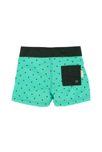 Piupiuchick Swim shorts - green with black hearts