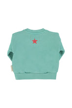 Piupiuchick Sweatshirt - Turquoise with "peace" print