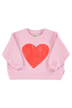 Piupiuchick Sweatshirt - Lilac with red heart print