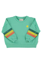 Piupiuchick Sweatshirt - Green with multicolor stripes