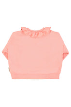 Piupiuchick Sweatshirt with collar - Light pink with strawberry print
