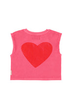 Piupiuchick Sleeveless Top - Pink with "amour" print