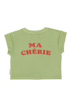 Piupiuchick T-shirt - Light olive with cherry print