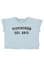Piupiuchick T-shirt - Light blue with "piupiuchick" print