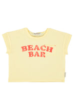 Piupiuchick T-shirt - Light yellow with "beach bar" print