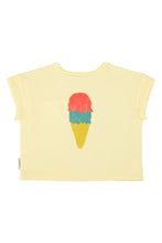 Piupiuchick T-shirt - Light yellow with "beach bar" print