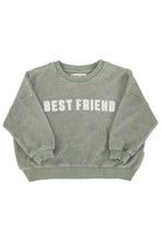 Piupiuchick Sweatshirt - Washed green with "best friend" print