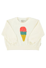 Piupiuchick Sweatshirt - Ecru with ice cream print