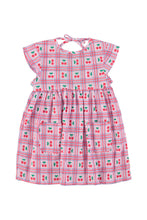 Piupiuchick Short Dress - Lilac with cherries allover