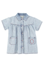 Piupiuchick Short Dress - Blue light denim