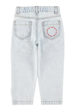 Piupiuchick Mom Fit Trousers - Washed light blue denim