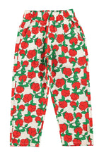 Piupiuchick Trousers - Ecru with red roses print