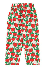 Piupiuchick Trousers - Ecru with red roses print