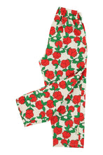 Piupiuchick Trousers - Ecru with red roses print
