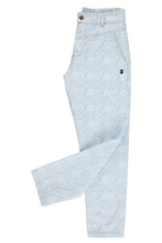 Sisters Department Trousers - Light blue denim with zebra print