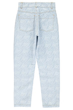 Sisters Department Trousers - Light blue denim with zebra print