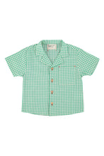 Piupiuchick Hawaiian Shirt - Green & ecru checkered