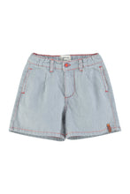 Piupiuchick Boy Shorts - Ecru with indigo stripes