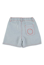 Piupiuchick Boy Shorts - Ecru with indigo stripes