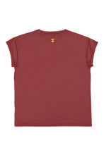 Sisters Department Short sleeve t-shirt - Bordeaux with leopard print