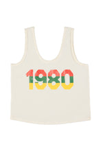 Sisters Department Top with v-neck - Ecru with "1980" print