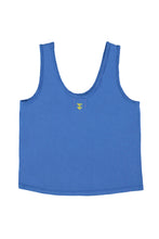 Sisters Department Top with v-neck - Blue with "sisters dept." print