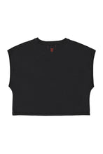 Sisters Department Sleeveless T-shirt/Top with round neck - Black with "silly dancer" print