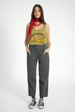 Sisters Department Top with v-neck - Olive green with "choreographer" print