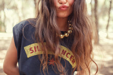 Sisters Department Sleeveless T-shirt/Top with round neck - Black with "silly dancer" print
