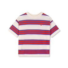 Wynken Triple Stripe Tee - Violet / Sunglow