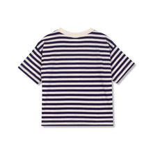 Wynken Stripe Cap Tee - Night Navy / Ecru