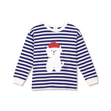 wynken le petit artiste stripe tee ultramarine stripe