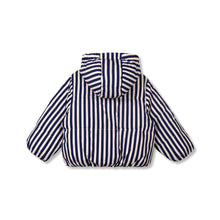 wynken burletta down coat painted navy stripe