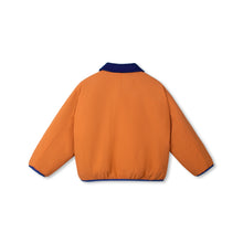 wynken faux fur reversible jacket tobacco blue