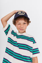 wynken triple stripe tee - navy / green