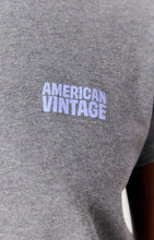 american vintage t-shirt ykobow graniet gemêleerd